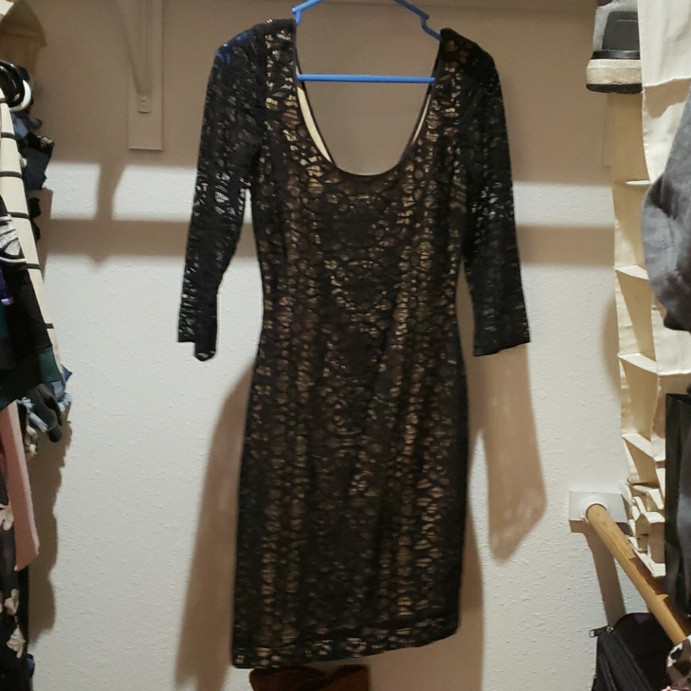 Black lace bodycon